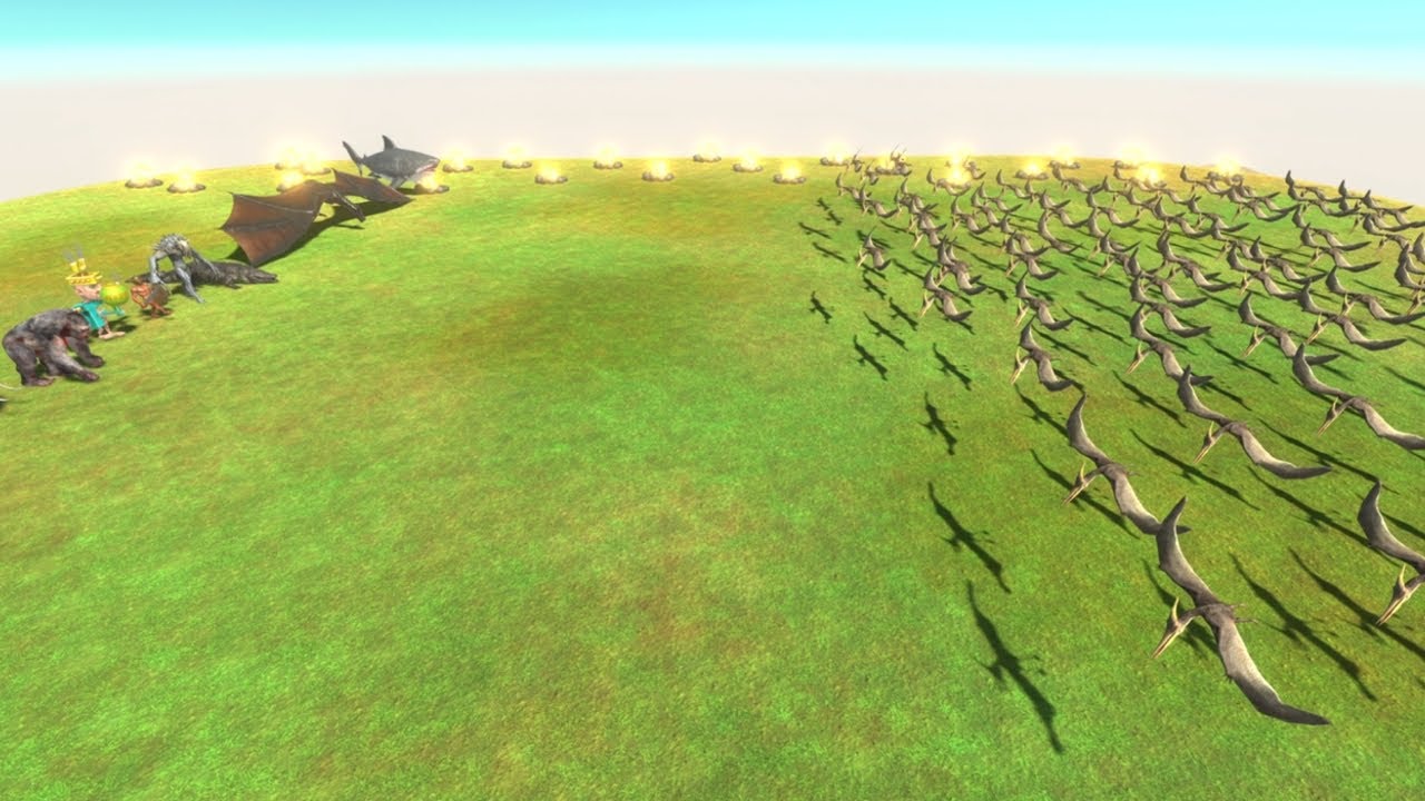 New Strongest Team vs 100 Reptiles Animal Revolt Battle Simulator