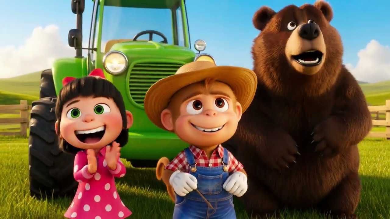 Monkey Boy Saves the Broken Tractor 🚜 | Masho & Bear Farm Rescue