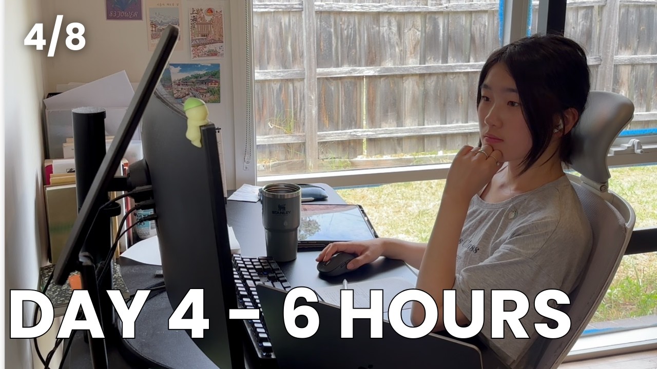 Day 4 | 8-Day Study Stamina Challenge 📚🔋 (6 Hours, real sound, 1h/10m)