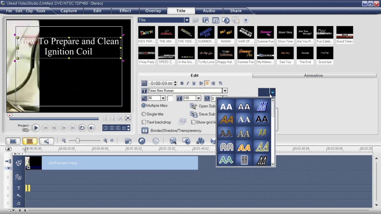 How to add title on your video using Video Studio Ulead 11?