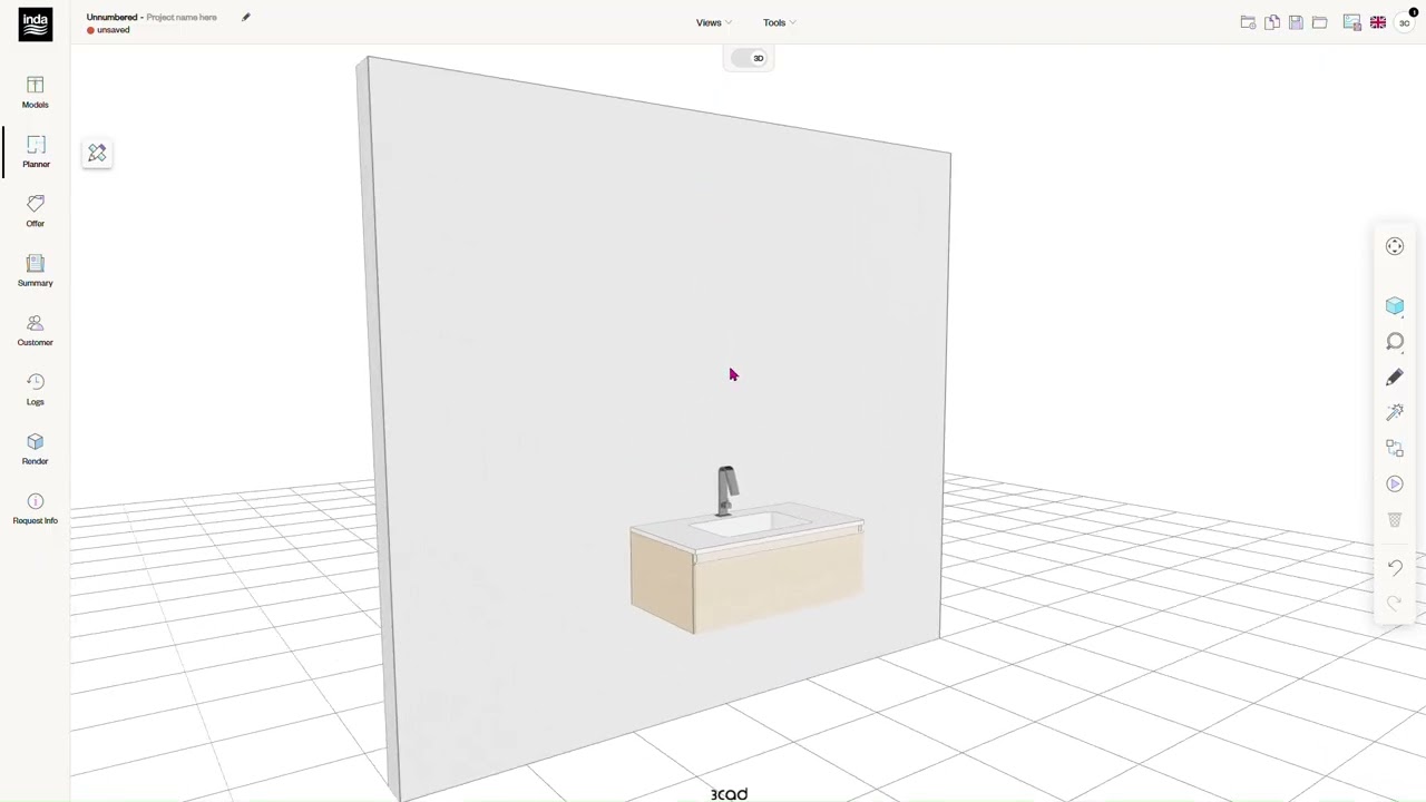 Allgemeiner Überblick über die INDA 3CAD NEXT Konfigurationssoftware