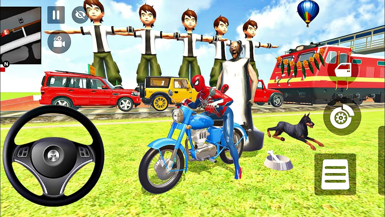 ❄️ Indian Thift Auto Ben 🔟 Game 🐝 Superhero Modify🔥 Car Vs Train 🚂 Spiderman All Car 🏎️ & Bike 🏍️