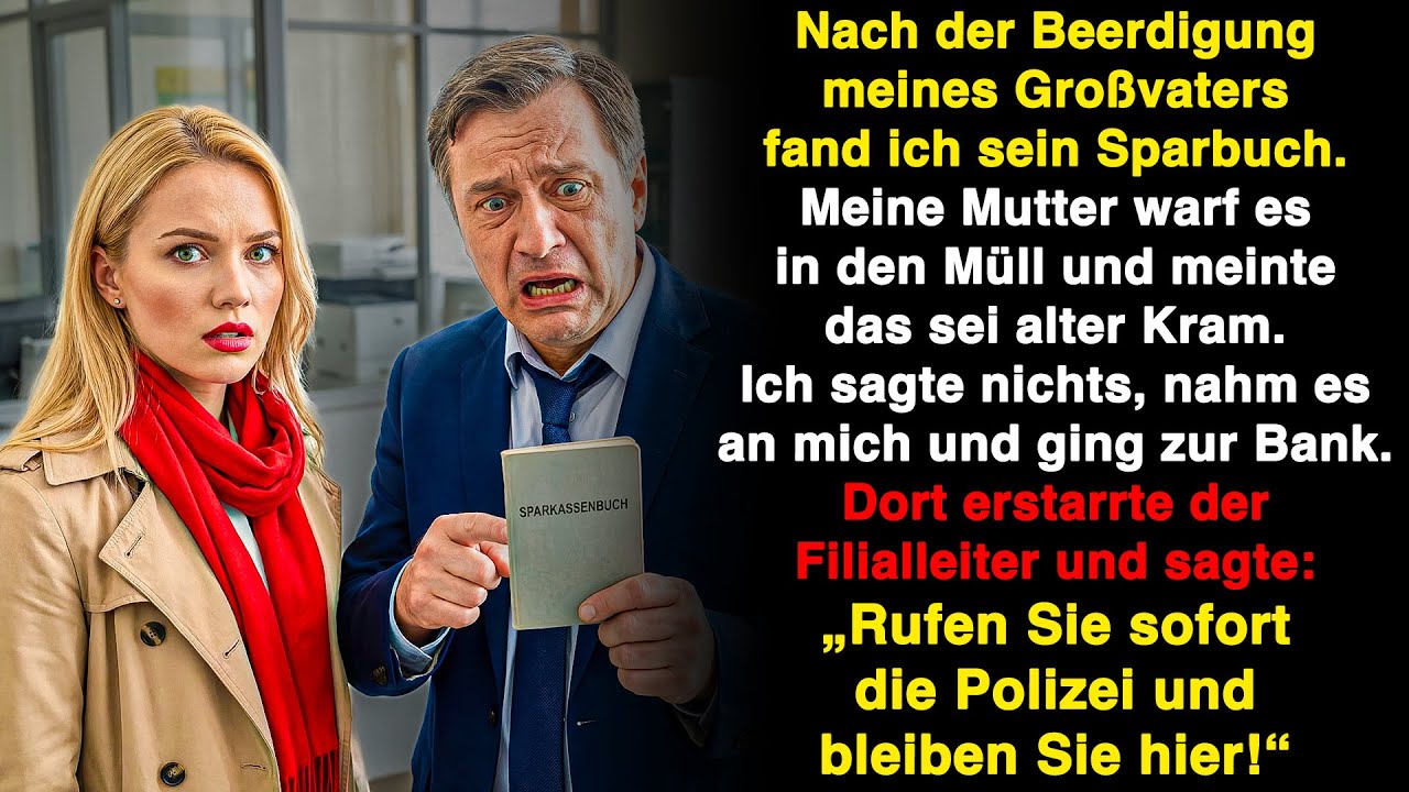 Meine Mutter warf Opas Sparbuch weg und meinte, es sei wertlos. Als der Bankleiter es sah …
