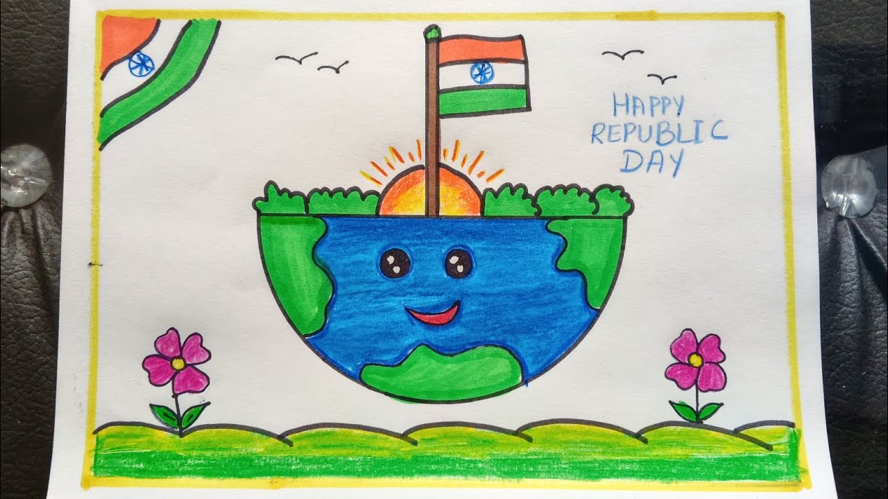 Republic day Drawing 🇮🇳 | Easy 26th January drawing | Republic day drawing easy 