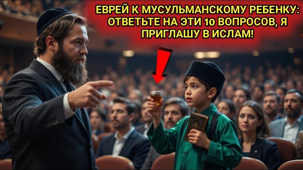 Еврей бросает вызов ребенку: Ответь на 10 вопросов, и я приму ислам.