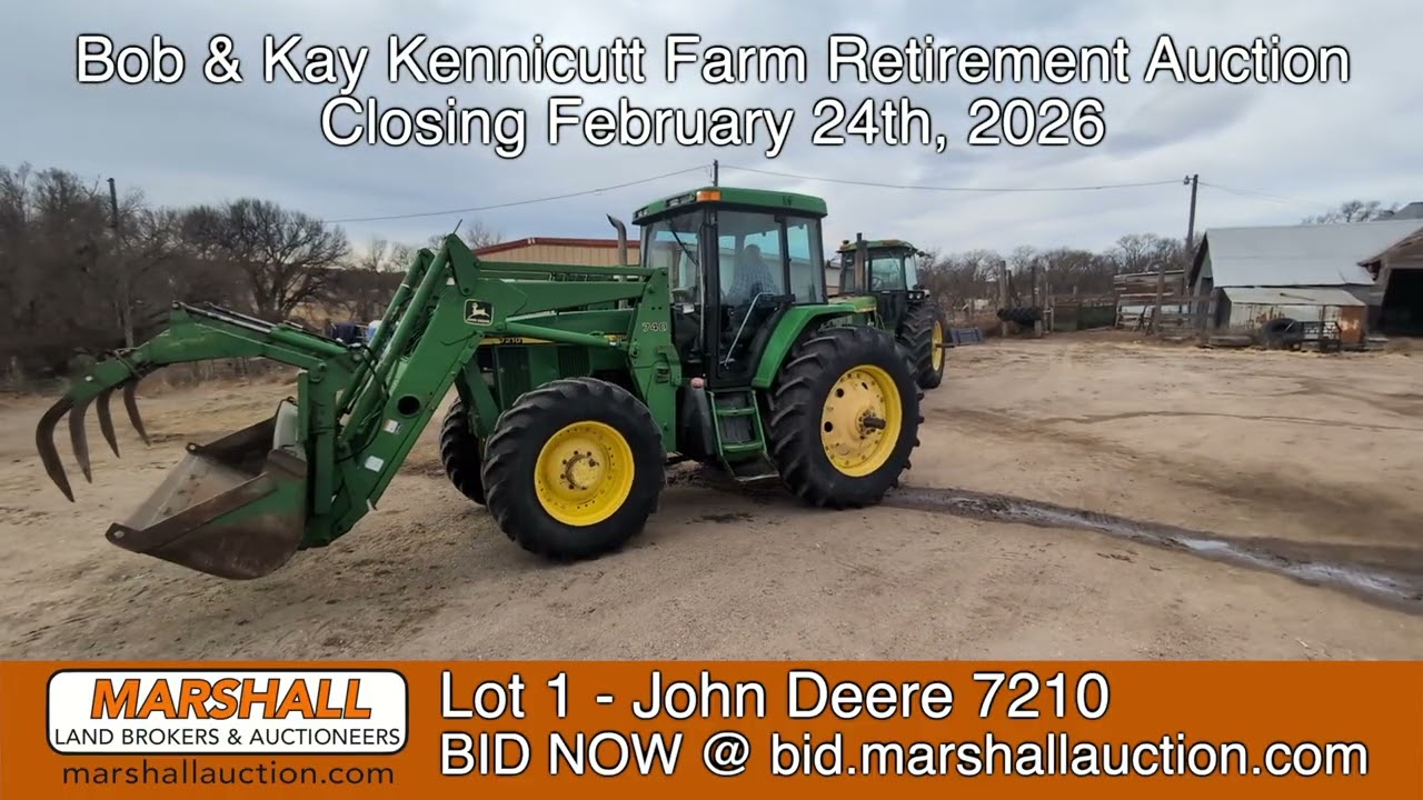 February 24th, 2026 - Kennicutt Farm Retirement Auction - 2001 John Deere 7210 Tractor