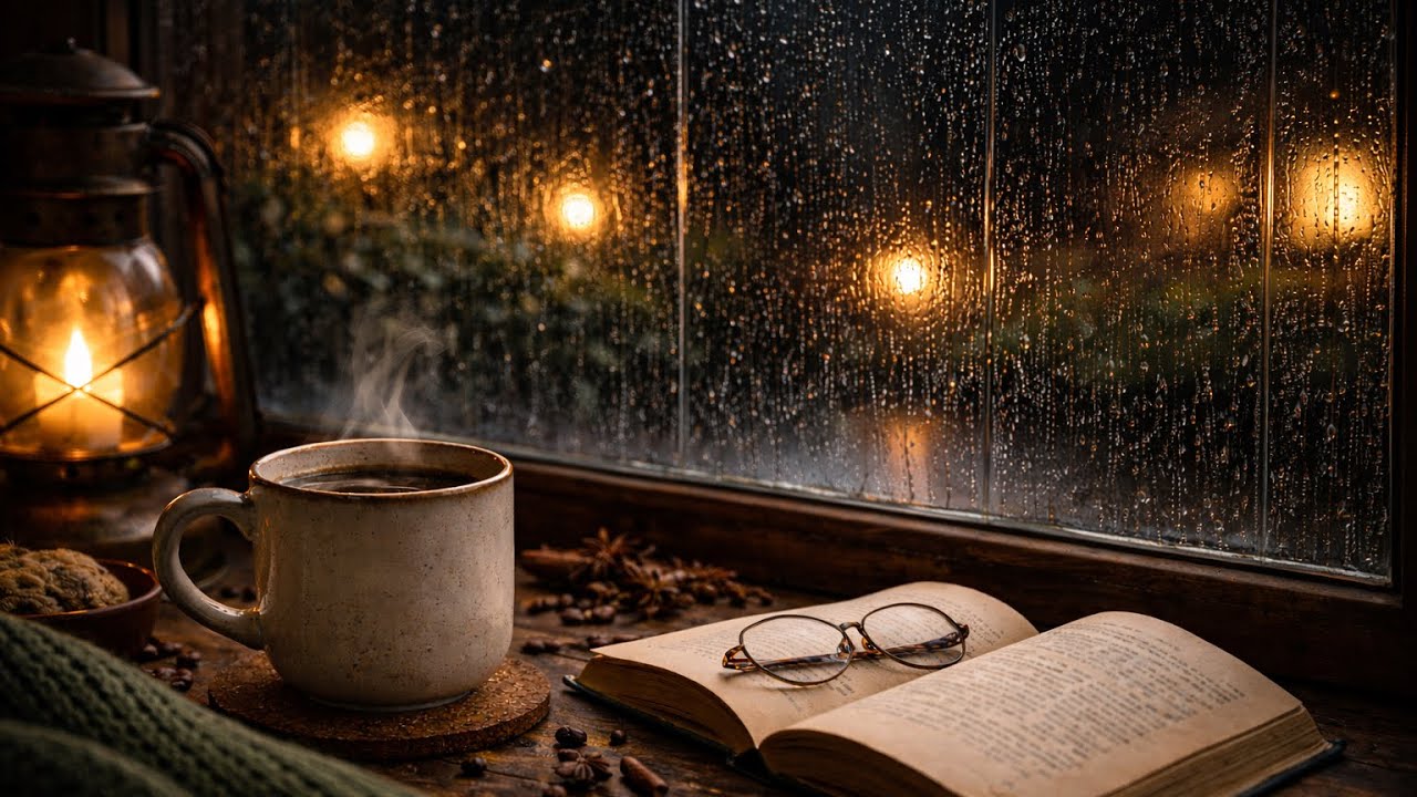 Cozy Rain on Window 🌧️ Peaceful Night Ambience for Sleep & Relaxation | 4K