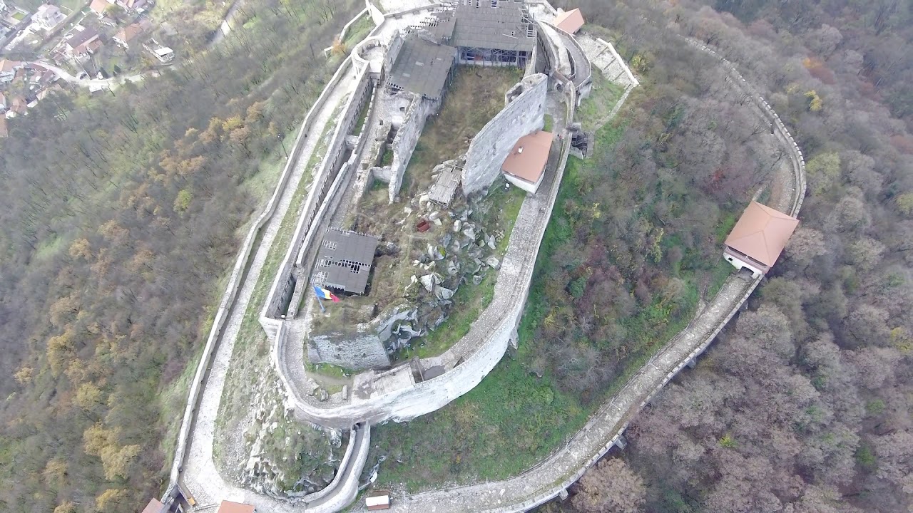 The fortress of Deva Drone Video