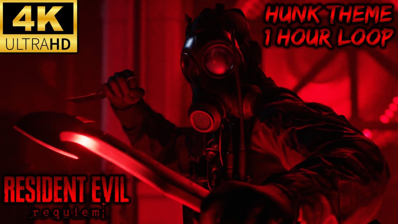 RESIDENT EVIL REQUIEM *HUNK THEME* 1 HOUR LOOP!! (4K 60 FPS) RESIDENT EVIL 9 REQUIEM (THE COMMANDER)
