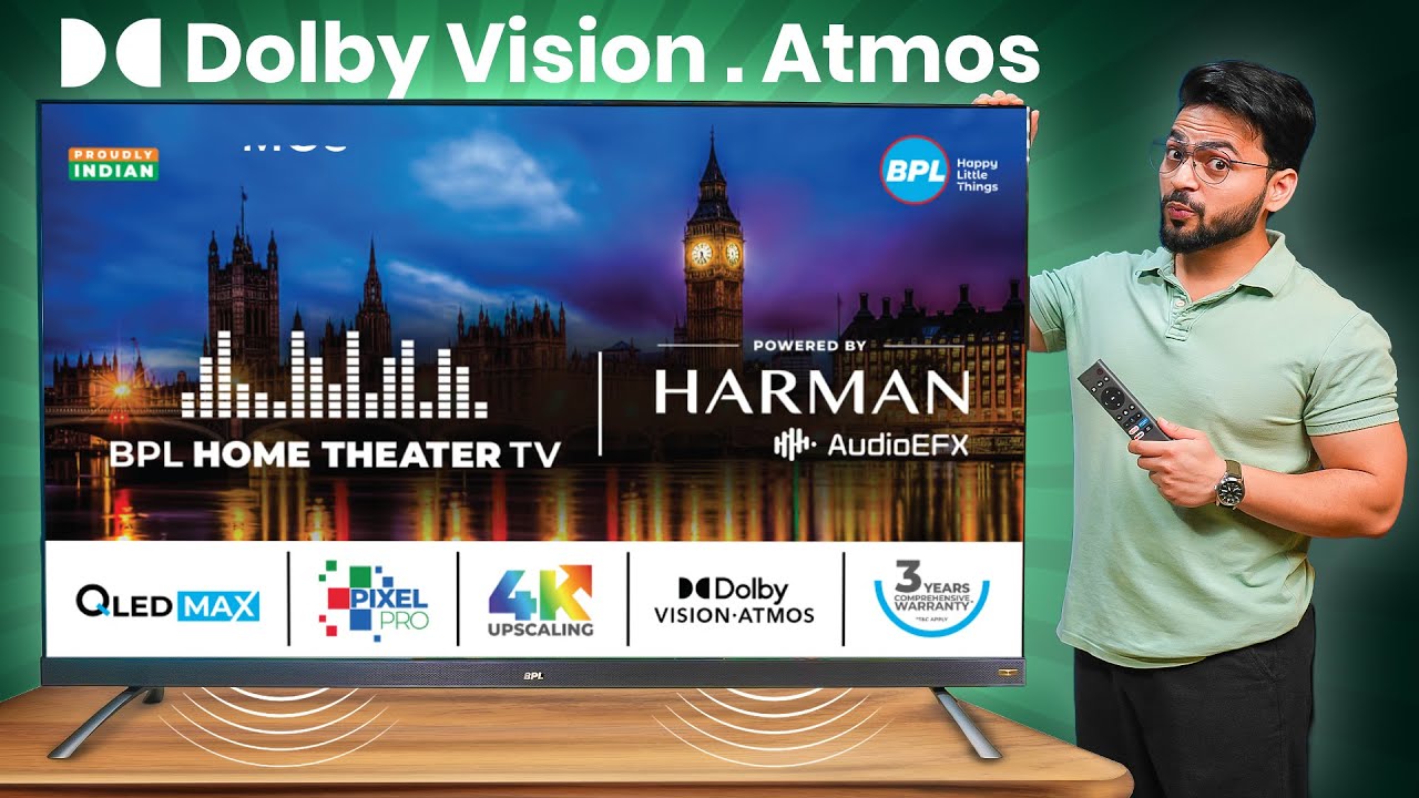 Best QLED TV With Dolby Vision & ATMOS 🔥 | BPL 65 inch QLED HARMAN Home Theatre TV Review 🚀