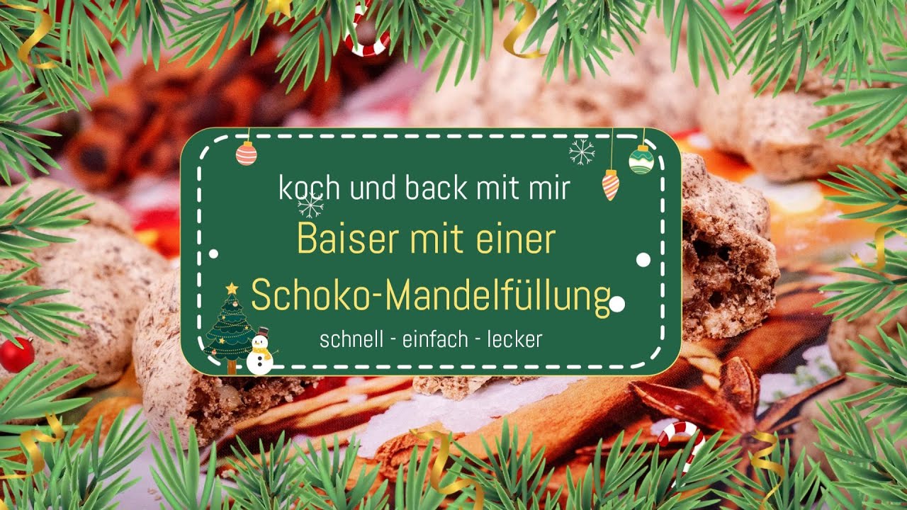 Baiser mit einer leckeren Schoko - Mandelmischung