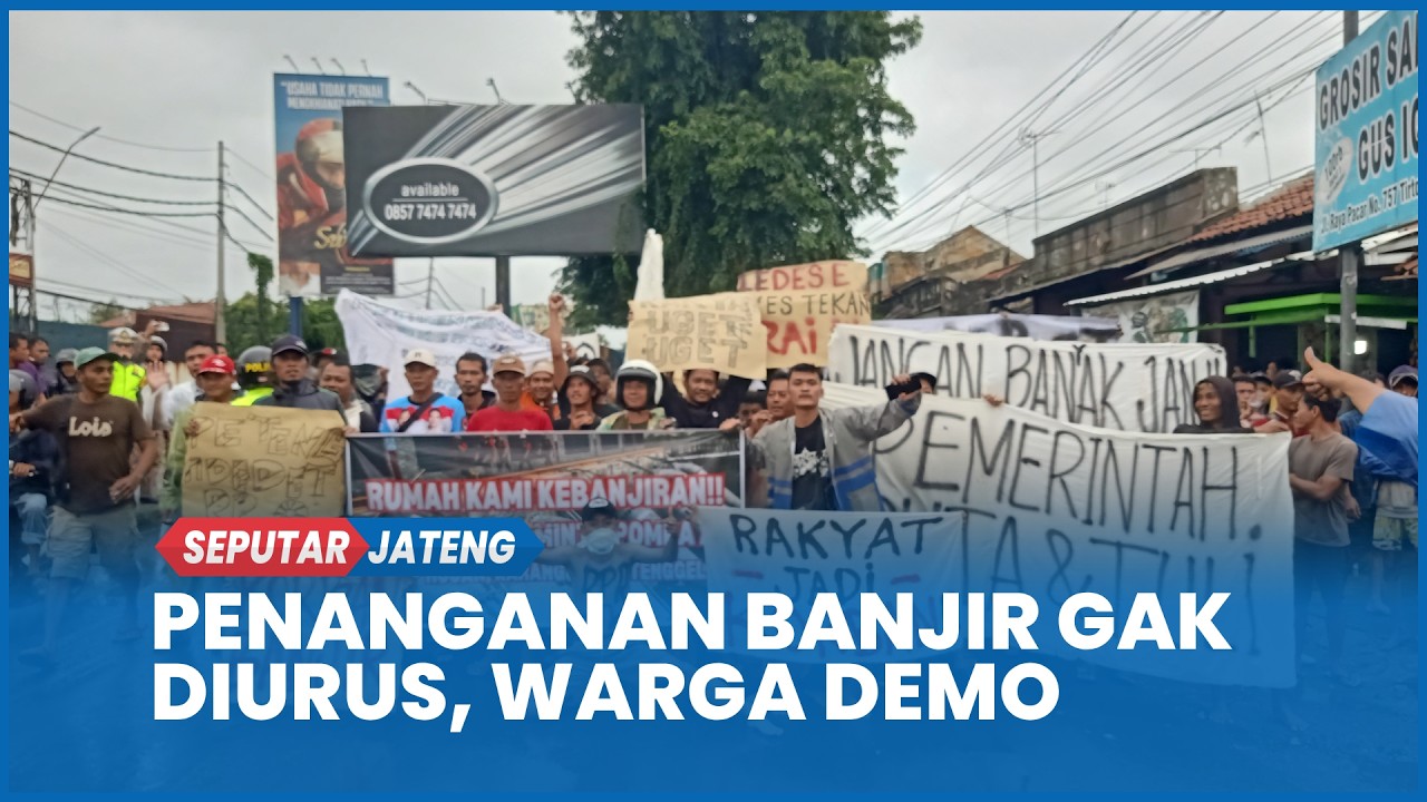 Penanganan Banjir Tak Diurus, Ratusan Warga Kepung Kecamatan Tirto Pekalongan