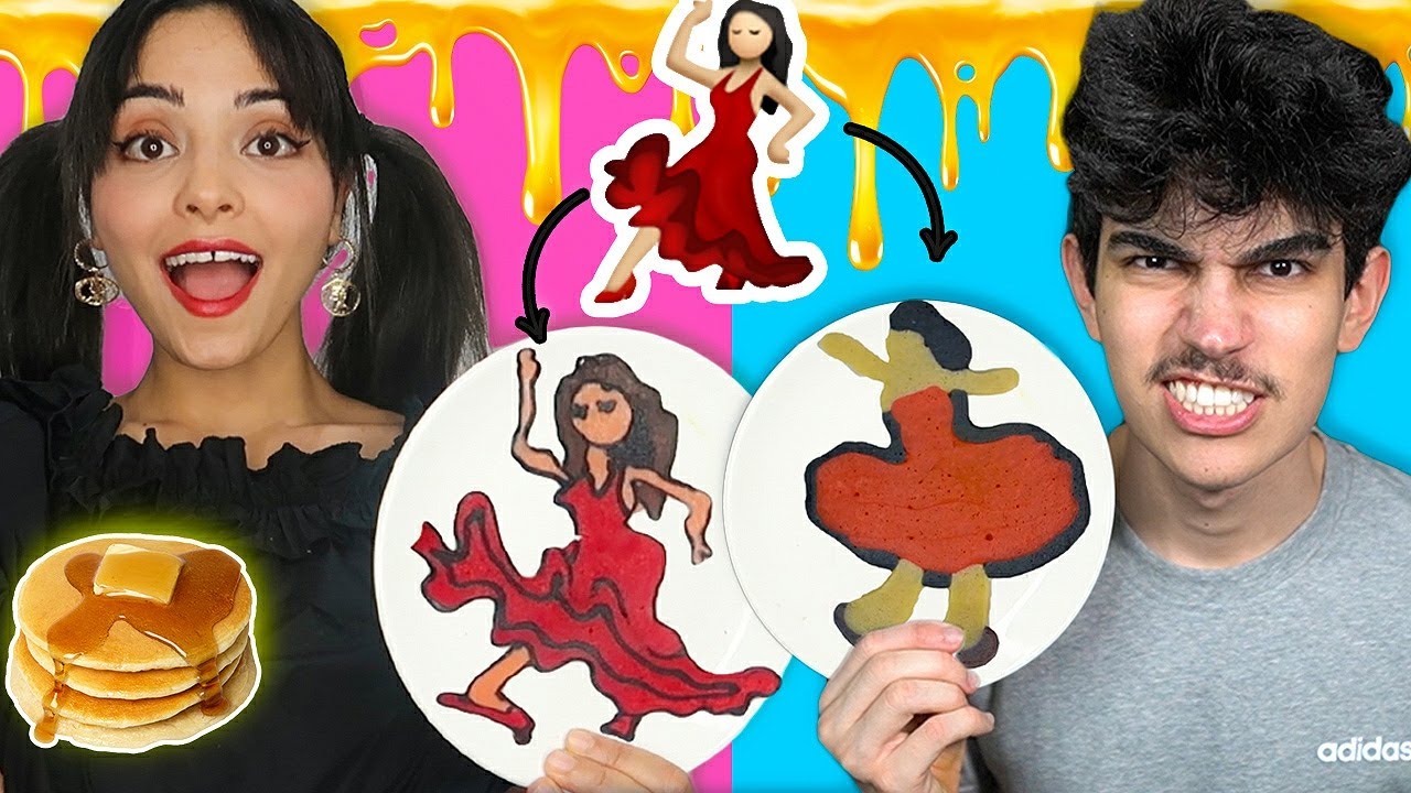 عملنا تحدي البانكيك على شكل إيموجيز | مين فاز؟