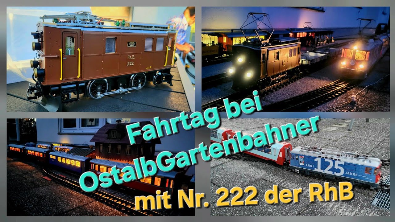 Spontaner Fahrtag bei OstalbGartenbahner mit der LGB Ge 2/4  Nr. 222