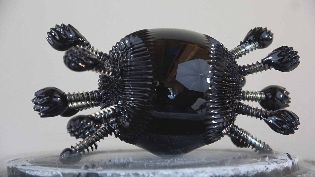 Levitating Ferrofluid Sculptures With Superconductors