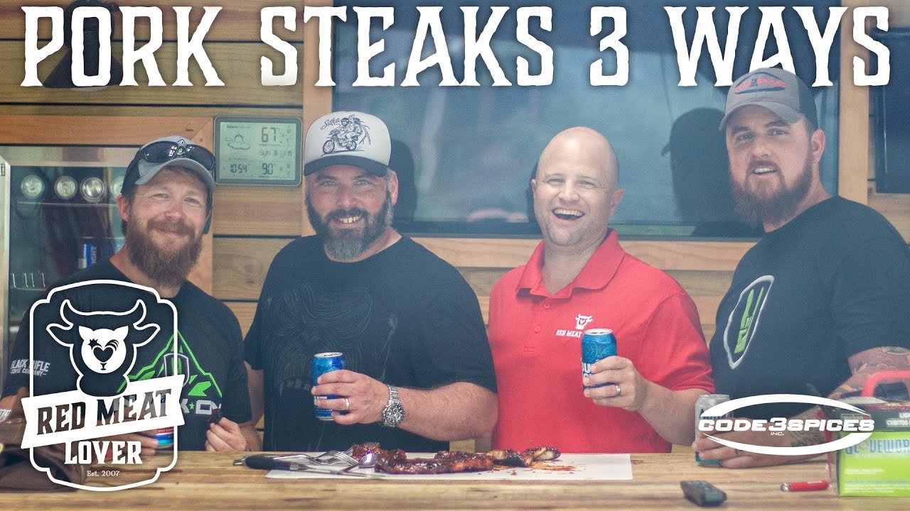 Pork Shoulder Steaks  - Pork Butt Sliced for Pork Steak -  Cooked 3 Ways!