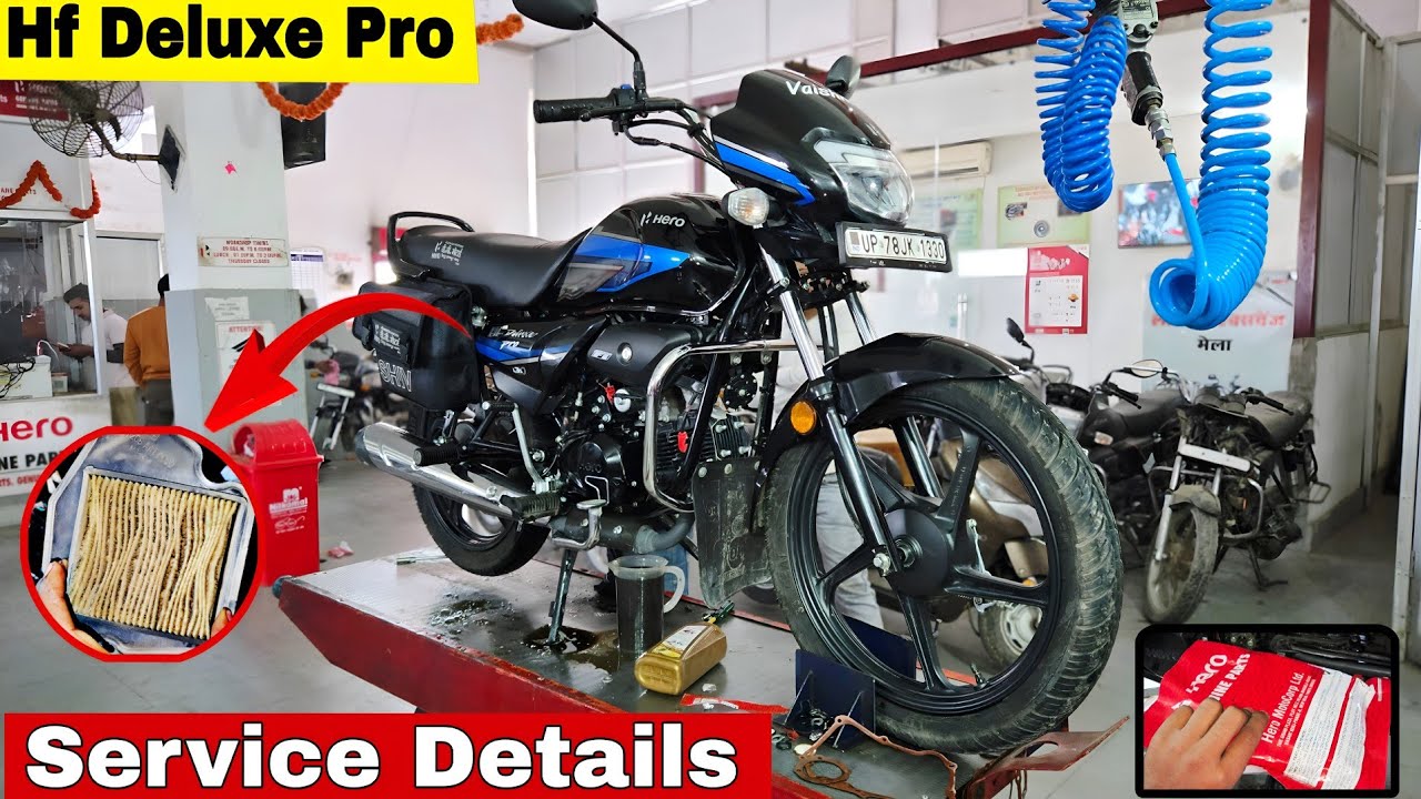 Hero Hf Deluxe Pro 2nd Service Due Puri Jankari Best way To Service Your BS6 Hf Deluxe Motorcycle 