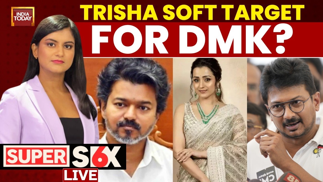 LIVE: Udhayanidhi Stalin Arrested | Trisha Soft Target For DMK Or TVK Targeting Opposition? |Super 6