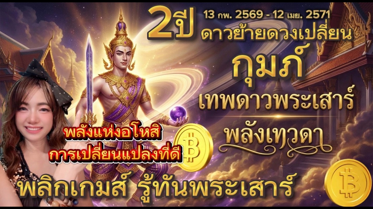ลัคนา/ราศีกุมภ์♒พลิกเกมส์ รู้ทันพระเสาร์พลังเทวดา 2 ปี ดาวย้ายดวงเปลี่ยน 13 กพ. 2569 - 12 เมย. 2571