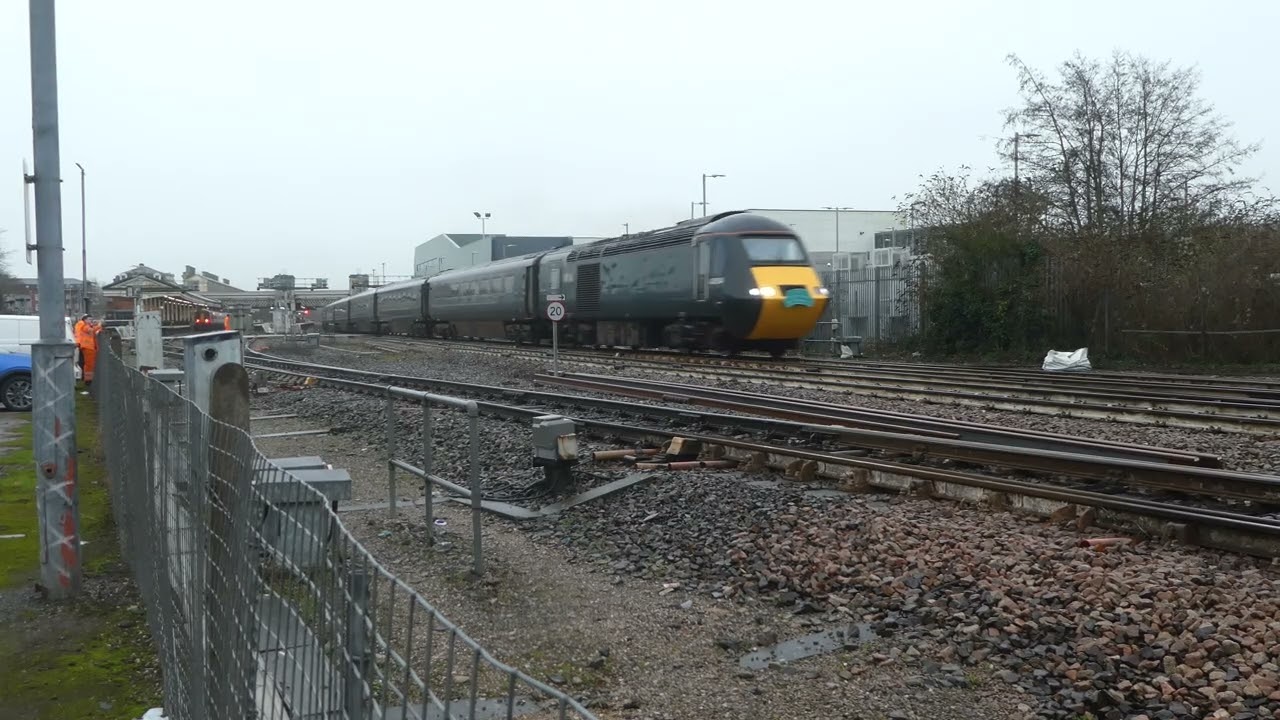 Off Lease GWR Castle HST 43004 leading and 43042  0810 Laira to Ely 5Q43 leaves Exeter St Davids