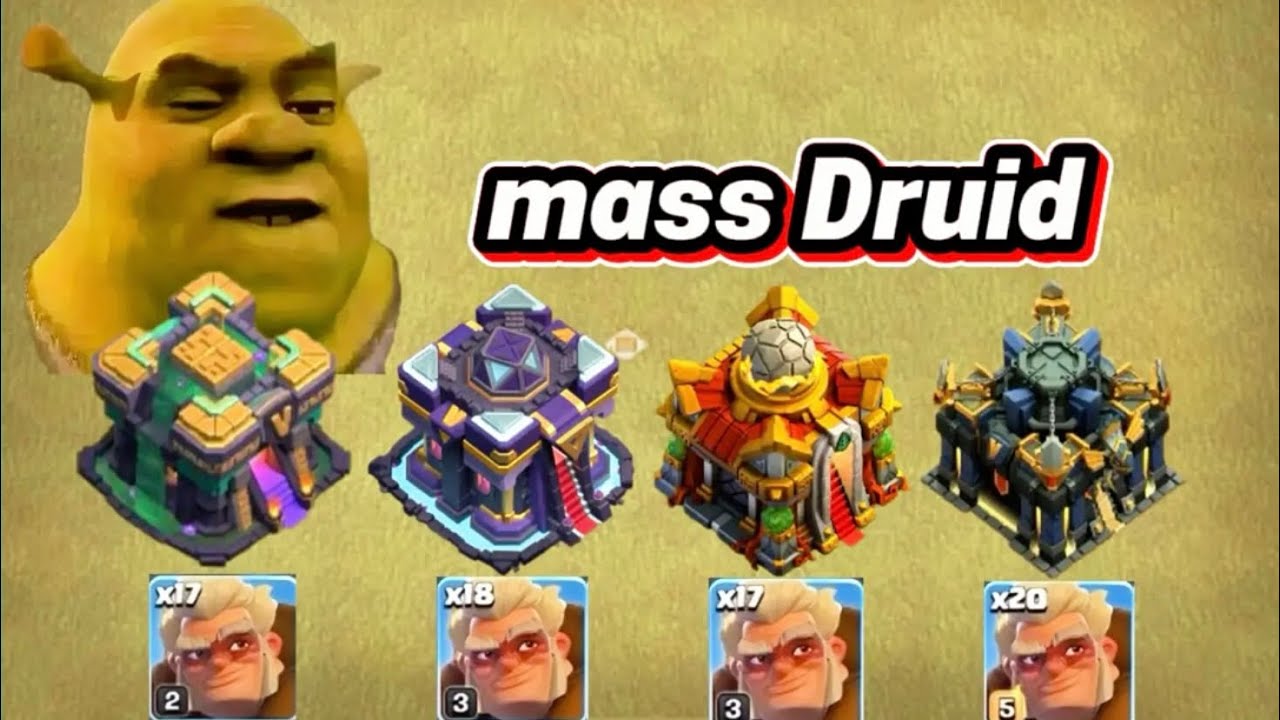 perfect score in classic war using mass druid & mass super wall breaker 