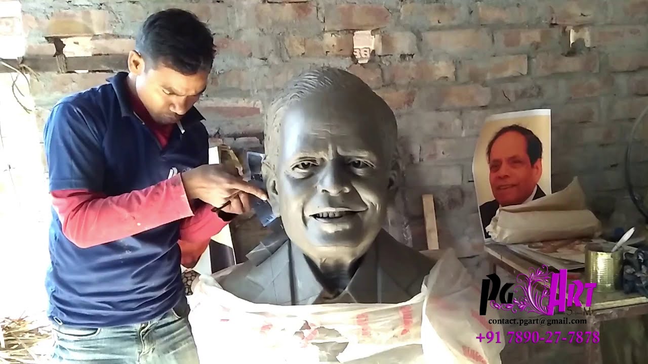 Human Half Bust Portrait fiber molding