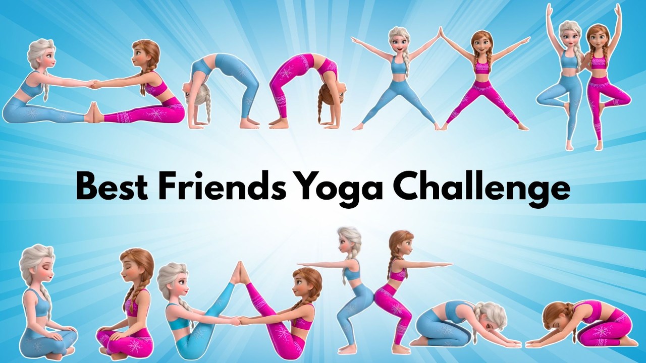 Best Friends Yoga Challenge | Fun & Easy Partner Yoga for Kids || yoga for kids