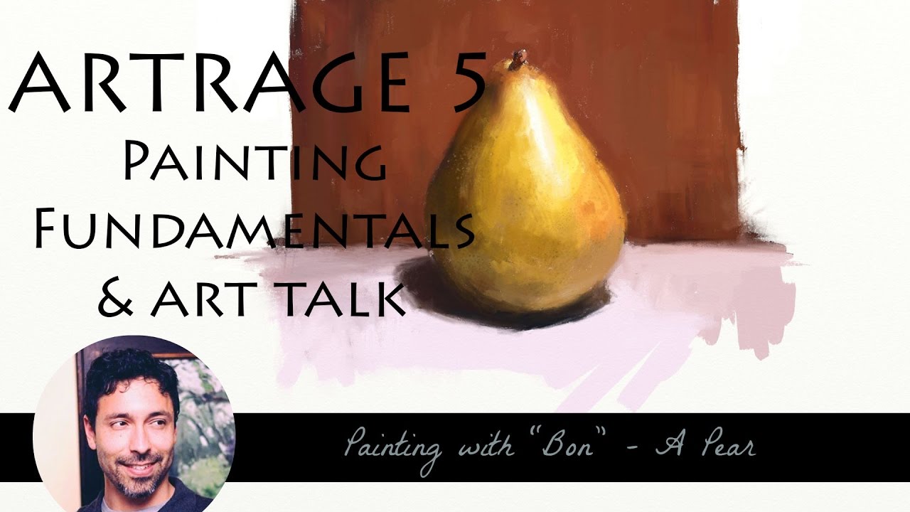 Artrage Pear Demo (& comparison of digital and traditional painting)