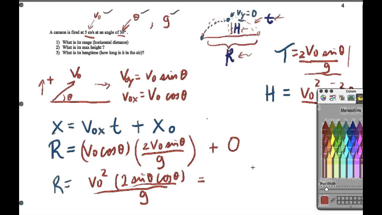 Projectile Motion - Range Derivation