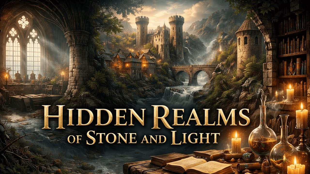 Hidden Realms of Stone and Light | Medieval Fantasy Ambient Journey