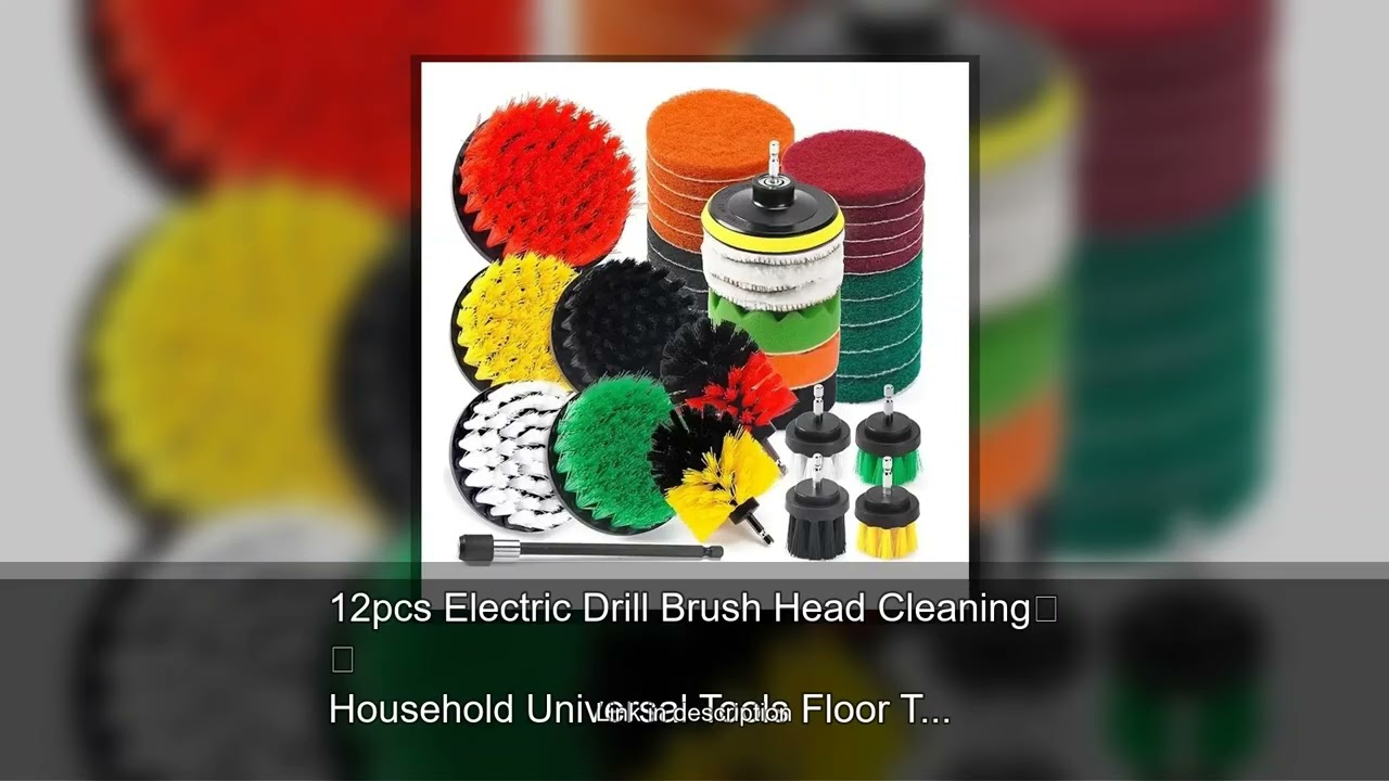 12pcs Electric Drill Brush Head Cleaning Household Universal Tools Floor Tile Polishing Kitchen