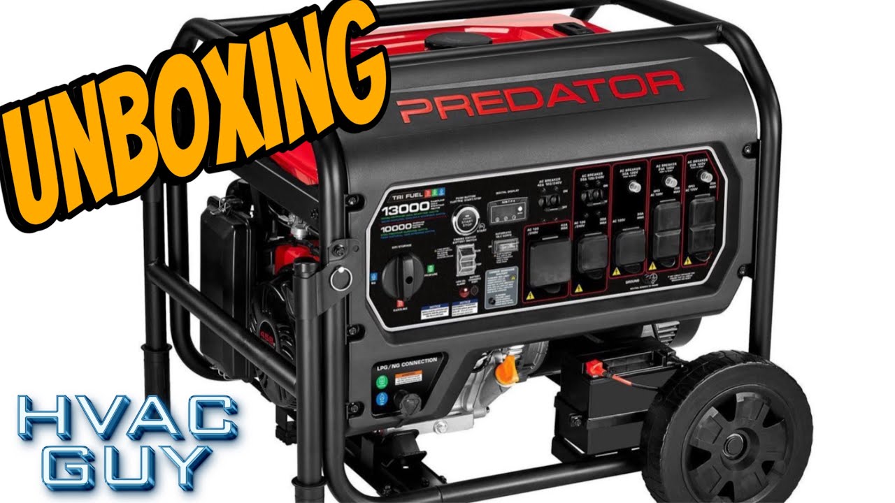 Распаковка трёхтопливного генератора Predator 13,000! #hvacguy #generator