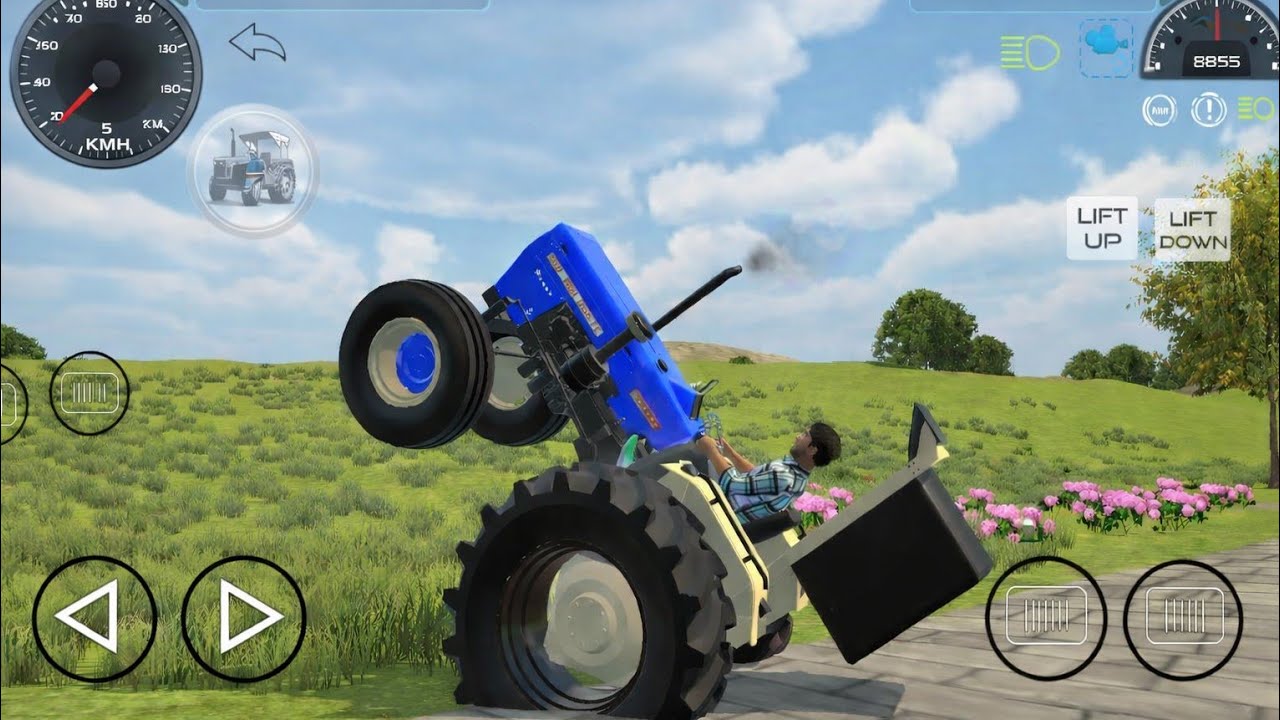 Blue Tractor Ka Khatarnak Stunt! 🚜🔥 | Indian Tractor Simulator 3D