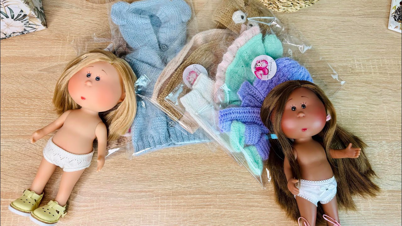 ЗАКАЗАЛА У МАСТЕРИЦЫ ВЯЗАНУЮ ОДЕЖДУ ДЛЯ  ИСПАНСКИХ КУКОЛ Little Mia 23 см и Paola Reina. красота 😍 