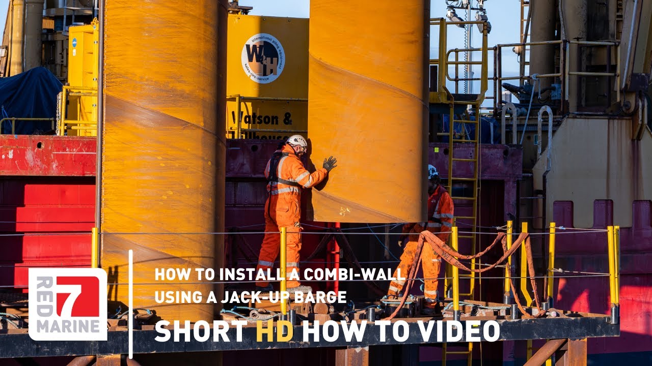Installing a Combi-Wall Using a Jack-up Barge