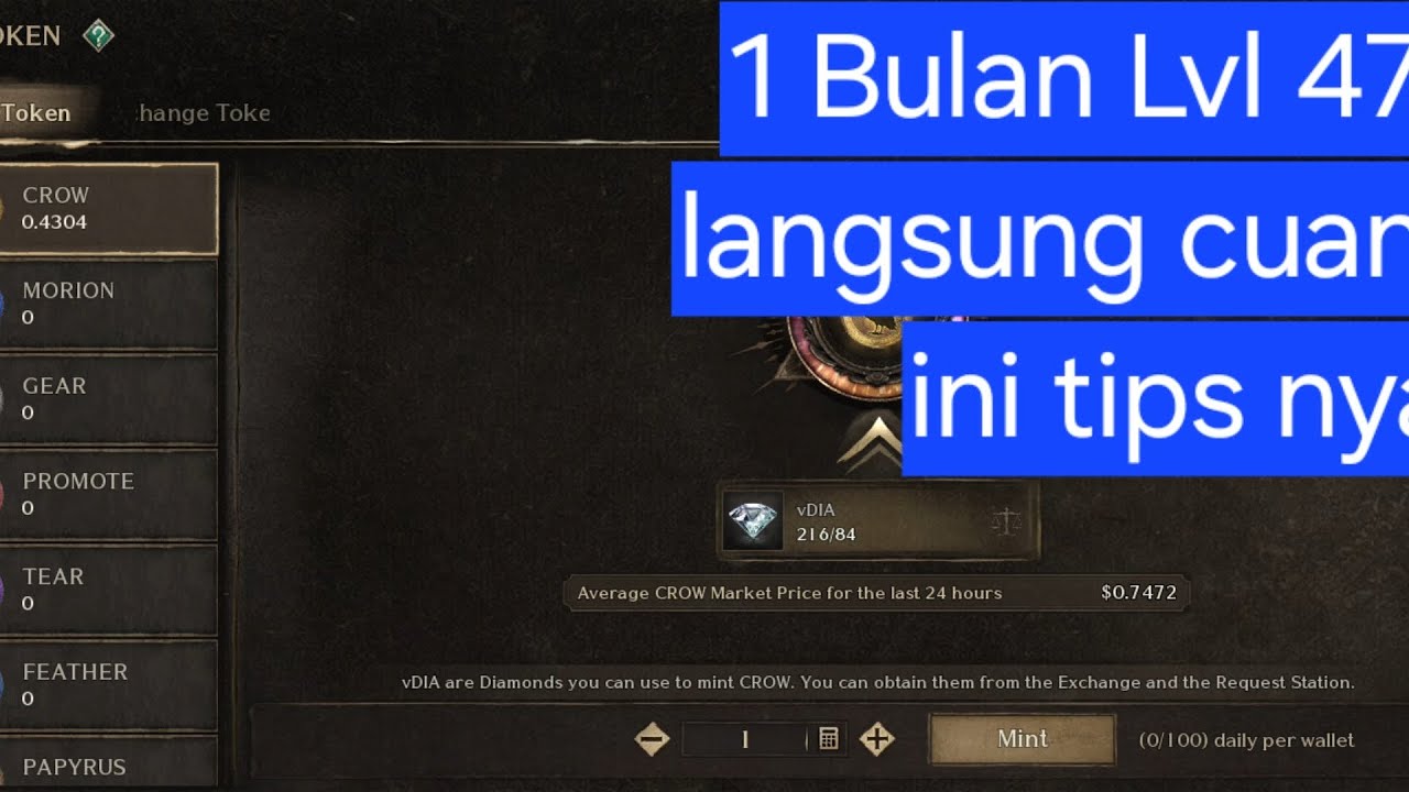 Night Crows, cara cepat naik lvl dan cepat cuan. Tips Khusus Pemula.