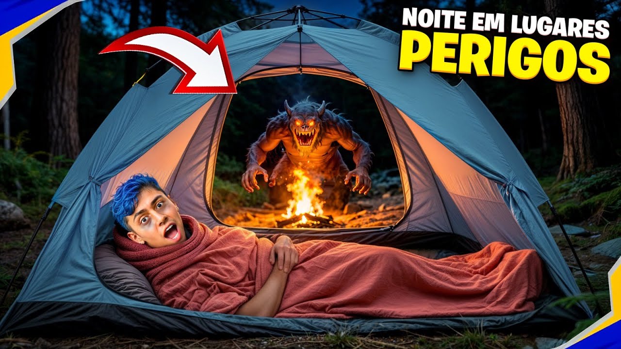 PASSEI NOITES EM VÁRIOS LUGARES PERIGOSOS! *fiquei com muito medo*