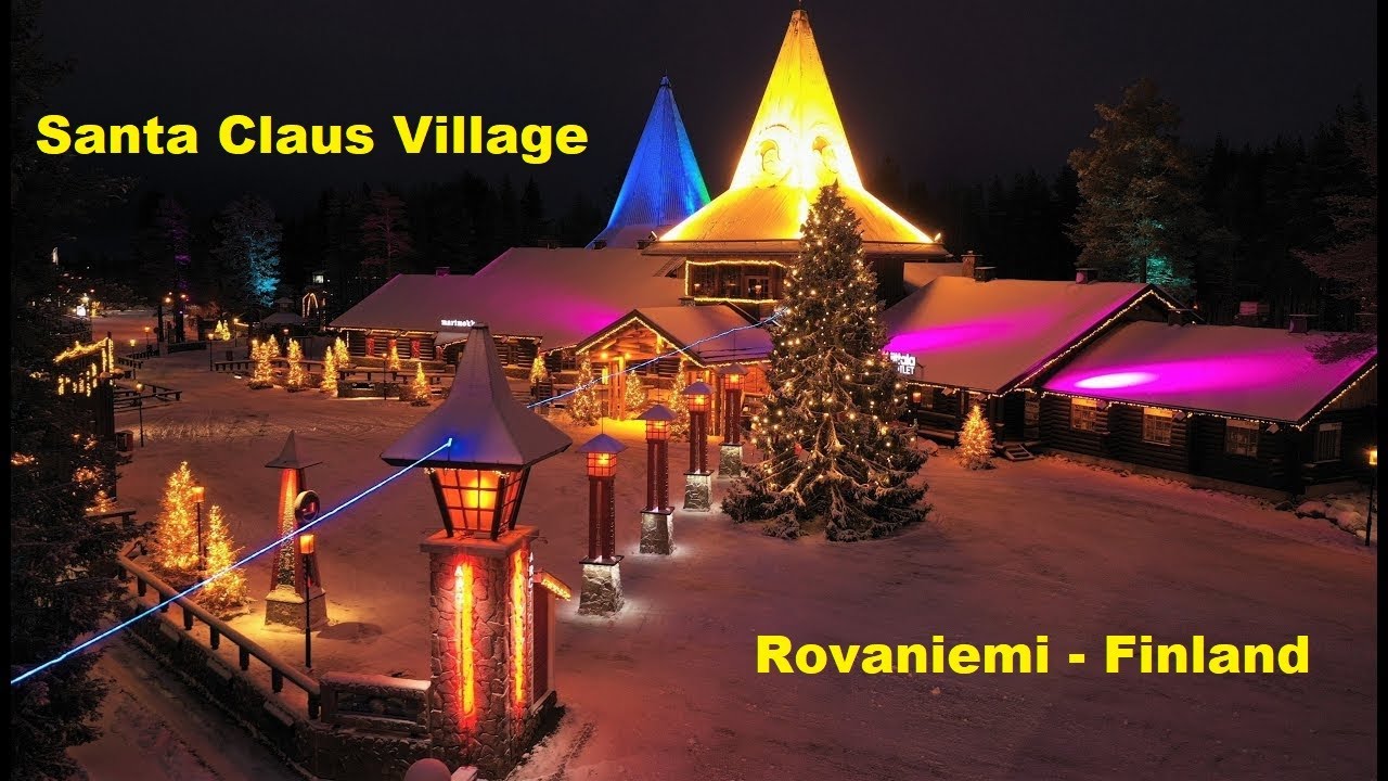 Christmas in Santa Claus Village Rovaniemi 😍🎅 Lapland Finland home of Father Christmas Arctic Circle