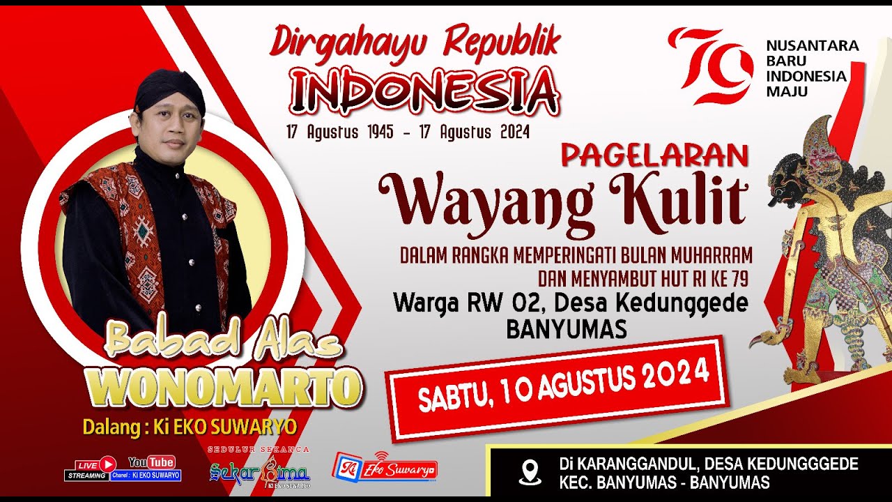 LIVE WAYANG KULIT DALANG KI EKO SUWARYO LAKON BABAD ALAS WONOMARTO