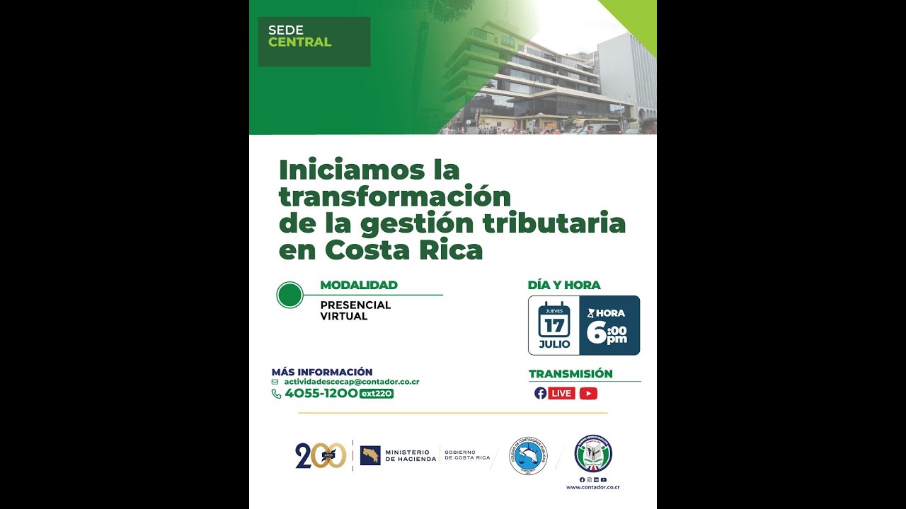 Charla:  𝐈𝐧𝐢𝐜𝐢𝐚𝐦𝐨𝐬 𝐥𝐚 𝐭𝐫𝐚𝐧𝐬𝐟𝐨𝐫𝐦𝐚𝐜𝐢𝐨́𝐧 𝐝𝐞 𝐥𝐚 𝐠𝐞𝐬𝐭𝐢𝐨́𝐧 𝐭𝐫𝐢𝐛𝐮𝐭𝐚𝐫𝐢𝐚 𝐞𝐧 𝐂𝐨𝐬𝐭𝐚 𝐑𝐢𝐜𝐚