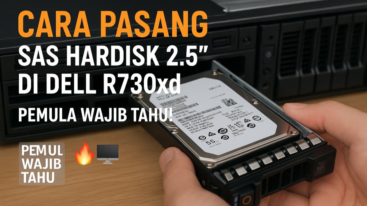 Cara Pasang SAS Hardisk 2.5" di Dell R730xd — Pemula Wajib Tahu! 🔥🖥️