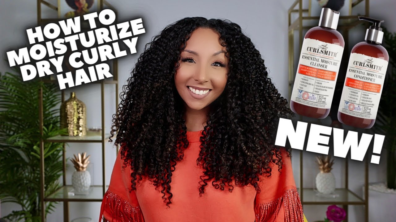 How To Moisturize Dry Curly Hair! NEW Curlsmith Moisture Shampoo and Conditioner! | BiancaReneeToday