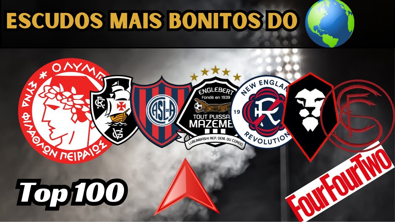 ESCUDOS de times mais BONITOS do MUNDO | Tem 4 🇧🇷 | TOP 100