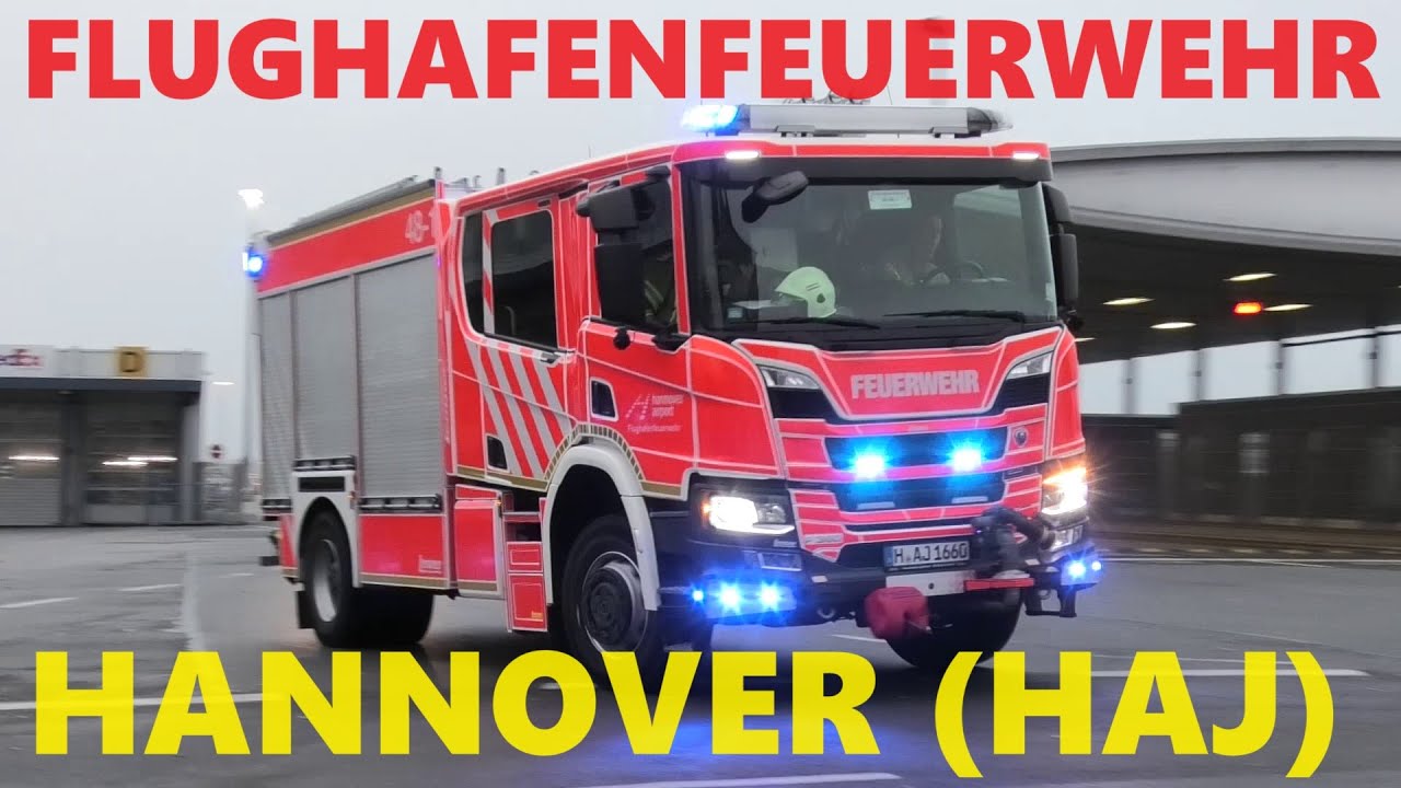 [HANNOVERS GRÖSSTE WERKFEUERWEHR] 21x FLUGHAFENFEUERWEHR HANNOVER (HAJ) #MontisEinsatzfahrten