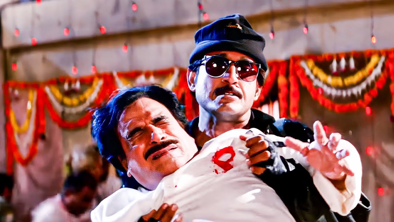 चलती शादी में दूल्हे पर चली गोली 😱 | Sapoot Fight Scene | Karisma Kapoor, Akshay Kumar, Kadar Khan