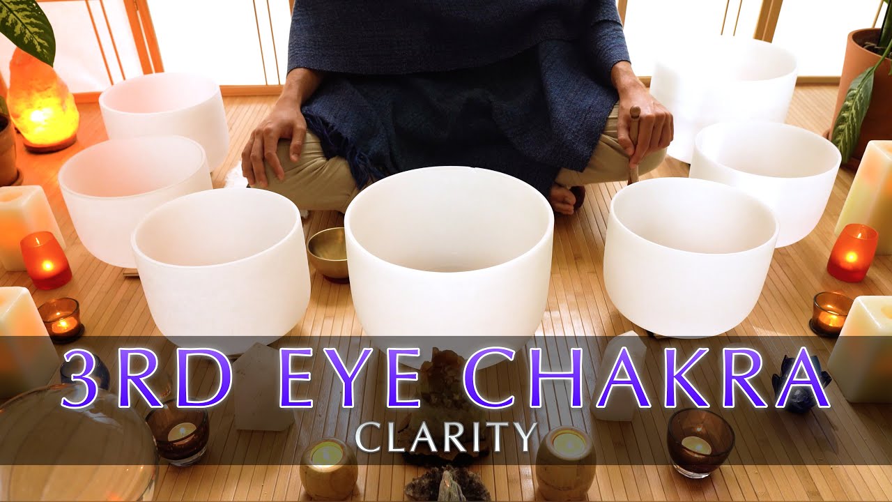 Third Eye Chakra Sound Bath | 432Hz | Crystal Singing Bowl Meditation | Clarity & Mindfulness