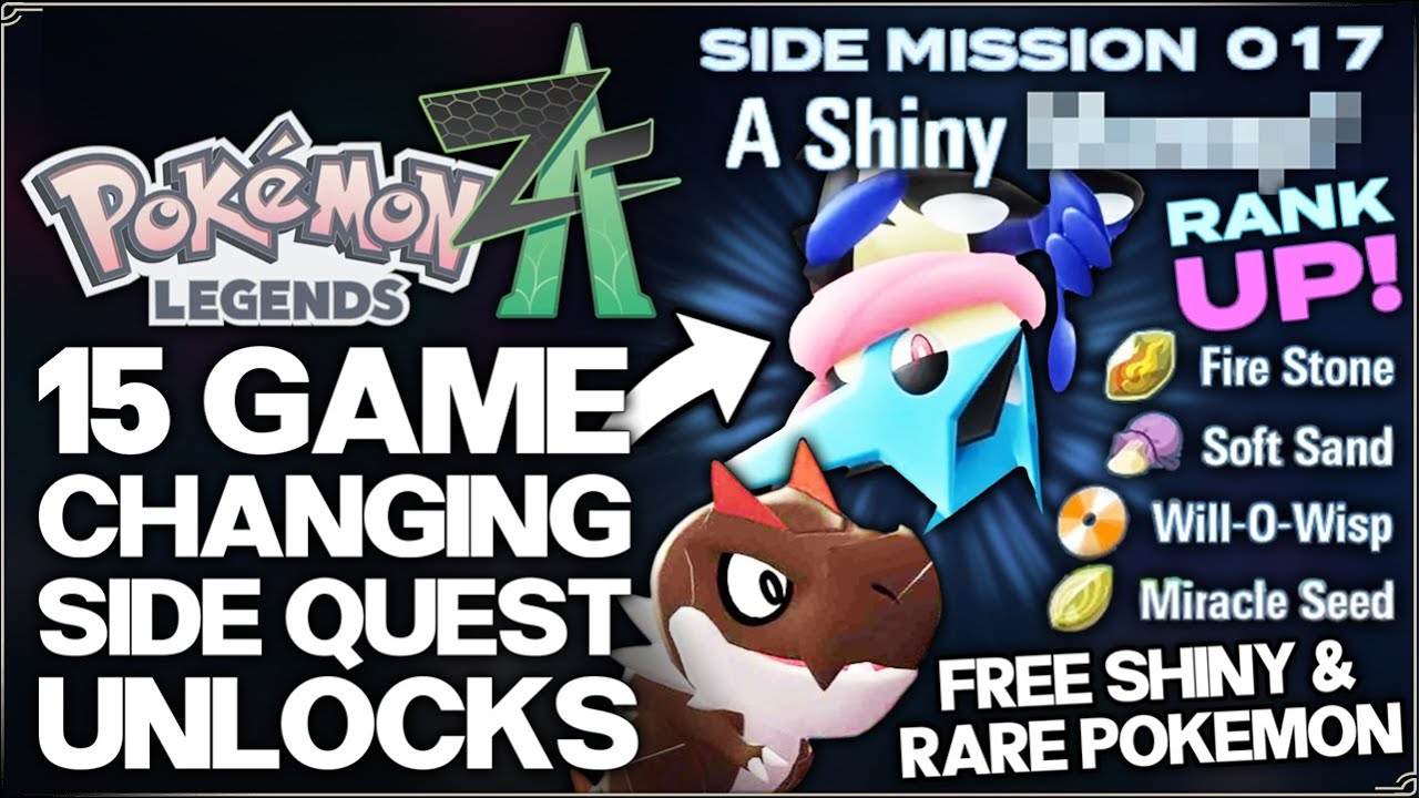 Pokemon Legends Z-A - 15 Best Secret Side Quests With INCREDIBLE Rewards - Free Shiny & More Guide!
