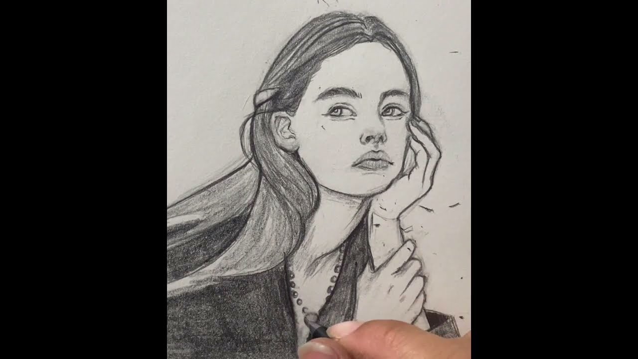 Drawing a Girl From Imagination (Simple Method)