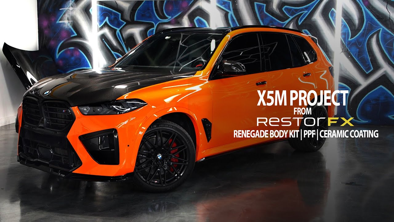 BMW X5M Transformation | Orange PPF Wrap, Renegade Body Kit & Ceramic Coating