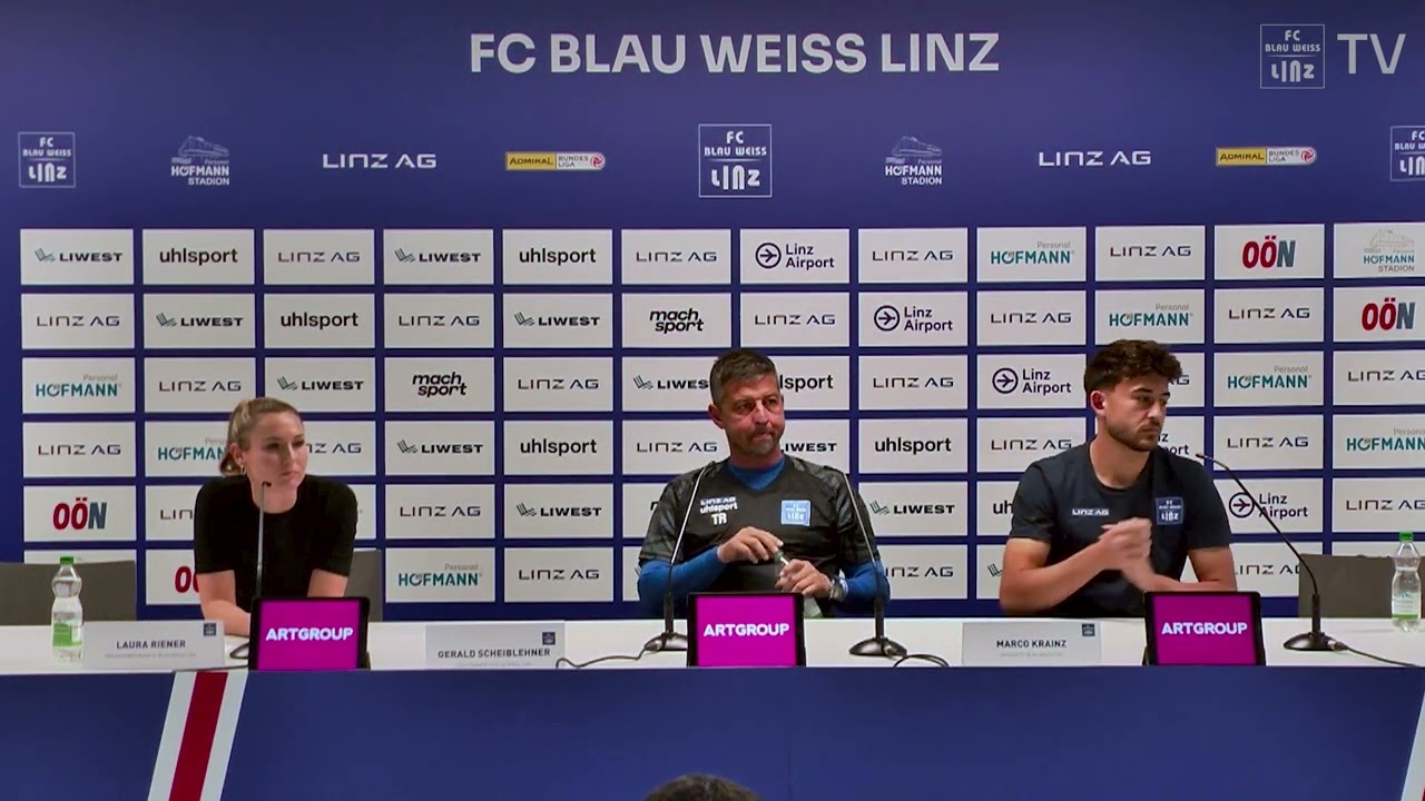 Pressekonferenz vor FC Blau-Weiß Linz vs. SC Austria Lustenau